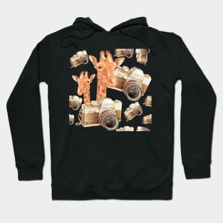 giraffe and camera Hoodie